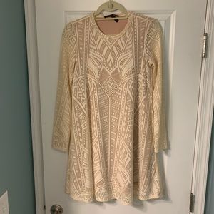 Bcbg cream dress